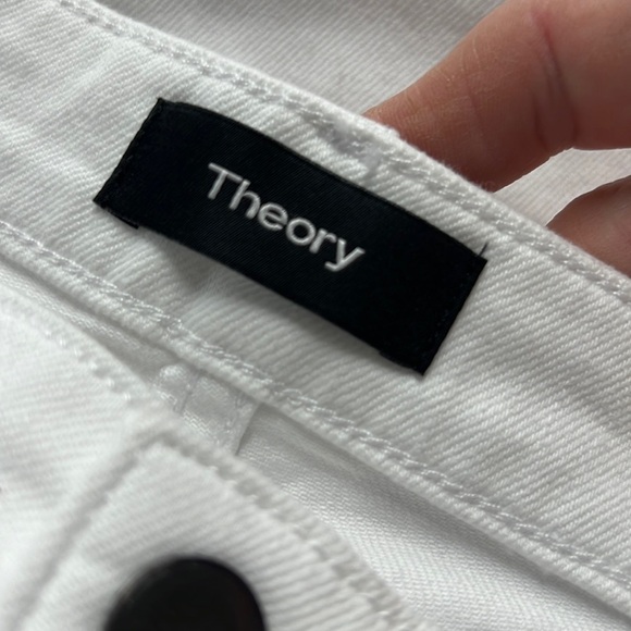 Theory White Split Hem Skinny Fresh Denim Size 31 - Picture 3 of 9
